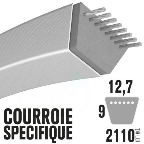 Courroie Trapézoïdale 4L830 Renforcée Kevlar. 12.7mm x 2110mm
