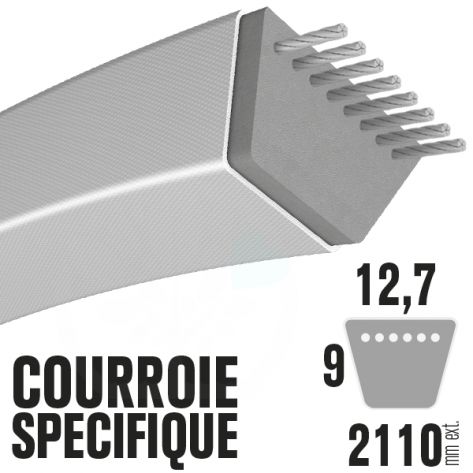Courroie Trap&eacute;zo&iuml;dale 4L830 Renforc&eacute;e Kevlar. 12.7mm x 2110mm