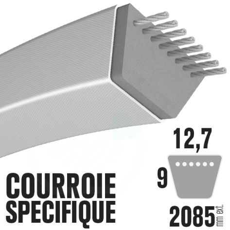 Courroie Trap&eacute;zo&iuml;dale 4L830 Renforc&eacute;e Kevlar. 12.7mm x 2108mm