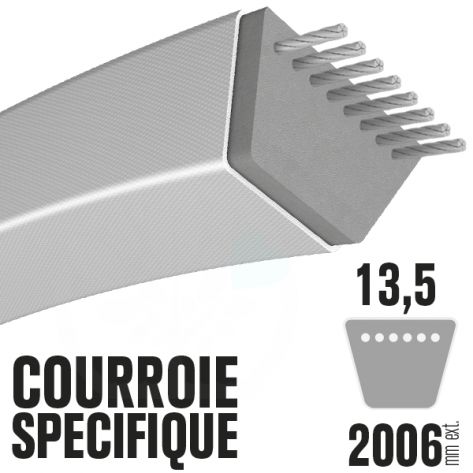 Courroie Trap&eacute;zo&iuml;dale 4L790 Renforc&eacute;e Kevlar. 12.7mm x 2007mm