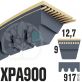 Courroie Trapézoïdale Crantée XPA900. 12,7mm x 917mm ext.