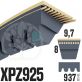 Courroie Trapézoïdale Crantée XPZ925. 9,7mm x 937mm ext.