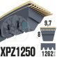 Courroie Trapézoïdale Crantée XPZ1250. 9,7mm x 1262mm ext.