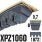 Courroie Trapézoïdale Crantée XPZ1060. 9,7mm x 1072mm ext.