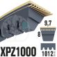 Courroie Trapézoïdale Crantée XPZ1000. 9,7mm x 1012mm ext.