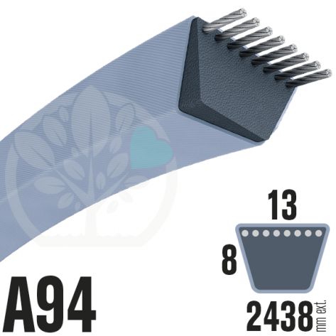 Courroie Trap&eacute;zo&iuml;dale A94 N&eacute;opr&egrave;ne. 13mm x 2438mm