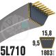 Courroie Trapézoïdale 5L710 Renforcée Kevlar. 15.8mm x 1803mm