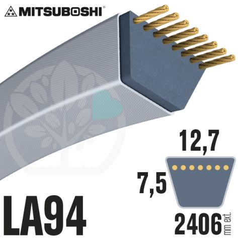 Courroie Mitsuboshi LA94 Renforcée.  12,7mm x 2406mm