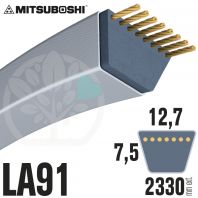 Courroie Mitsuboshi LA91 Renforcée.  12,7mm x 2330mm