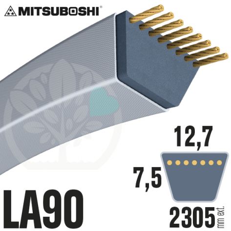 Courroie Mitsuboshi LA90 Renforcée.  12,7mm x 2305mm