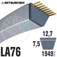 Courroie Mitsuboshi LA76 Renforcée.  12,7mm x 1949mm