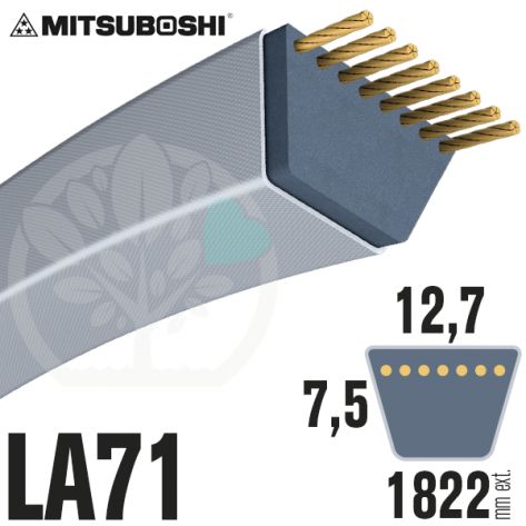 Courroie Mitsuboshi LA71 Renforc&eacute;e.  12,7mm x 1822mm