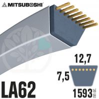Courroie Mitsuboshi LA62 Renforcée.  12,7mm x 1593mm