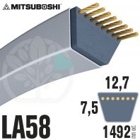 Courroie Mitsuboshi LA58 Renforcée.  12,7mm x 1492mm