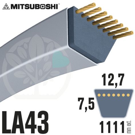 Courroie Mitsuboshi LA43 Renforcée.  12,7mm x 1111mm