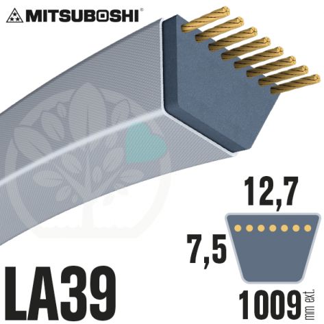 Courroie Mitsuboshi LA39 Renforcée.  12,7mm x 1009mm
