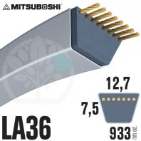 Courroie Mitsuboshi LA36 Renforcée.  12,7mm x 933mm
