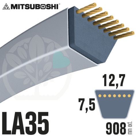 Courroie Mitsuboshi LA35 Renforc&eacute;e.  12,7mm x 908mm