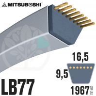 Courroie Mitsuboshi LB77 Renforcée.  16.5mm x 1967mm