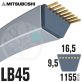 Courroie Mitsuboshi LB45 Renforcée.  16.5mm x 1155mm