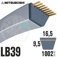 Courroie Mitsuboshi LB39 Renforcée.  16.5mm x 1002mm