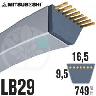 Courroie Mitsuboshi LB29 Renforcée.  16.5mm x 749mm