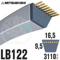 Courroie Mitsuboshi LB122 Renforcée.  16.5mm x 3110mm