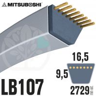 Courroie Mitsuboshi LB107 Renforcée.  16.5mm x 2729mm