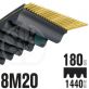 Courroie Simple Denture 1440-8M20 (180 dents). 1440mm x 20mm