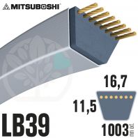 Courroie Mitsuboshi LB39 Renforcée. 16.7mm x 1003mm