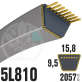Courroie Trapézoïdale 5L810 Renforcée Kevlar. 15.8mm x 2057mm