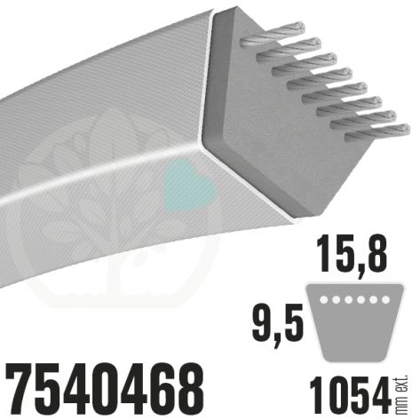 Courroie MTD Sp&eacute;cifique 7540468. 15,8mm x 1054mm
