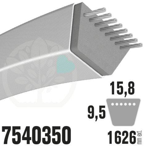Courroie MTD Sp&eacute;cifique 7540350. 15,8mm x 1626mm
