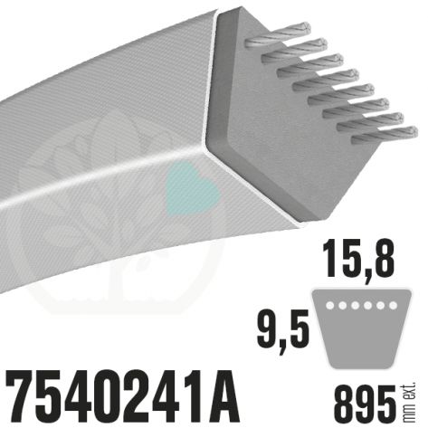Courroie MTD Sp&eacute;cifique 7540241A. 15,8mm x 895mm