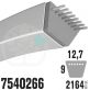 Courroie MTD Spécifique 7540266. 12,7mm x 2164mm