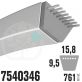 Courroie MTD Spécifique 7540346. 9.5mm x 761mm