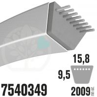 Courroie MTD Spécifique 7540349. 12,7mm x 2009mm