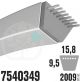 Courroie MTD Spécifique 7540349. 12,7mm x 2009mm