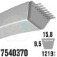 Courroie MTD Spécifique 7540370. 15,8mm x 1219mm