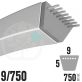 Courroie Trapézoïdale 9/750. 9mm x 750mm
