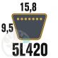 Courroie Trapézoïdale 5L420 Renforcé Kevlar. 15.8mm x 1067mm