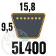 Courroie Trapézoïdale 5L400 Renforcé Kevlar. 15.8mm x 1016mm