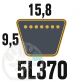 Courroie Trapézoïdale 5L370 Renforcée Kevlar. 15.8mm x 940mm