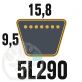 Courroie Trapézoïdale 5L290 Renforcée Kevlar. 15.8mm x 737mm
