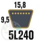 Courroie Trapézoïdale 5L240 Renforcée Kevlar. 15.8mm x 610mm