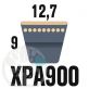Courroie Trapézoïdale Crantée XPA900. 12,7mm x 917mm ext.
