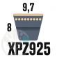 Courroie Trapézoïdale Crantée XPZ925. 9,7mm x 937mm ext.
