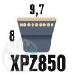 Courroie Trapézoïdale Crantée XPZ850. 9,7mm x 862mm ext.