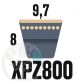 Courroie Trapézoïdale Crantée XPZ800. 9,7mm x 812mm ext.