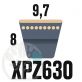 Courroie Trapézoïdale Crantée XPZ630. 9,7mm x 642mm ext.